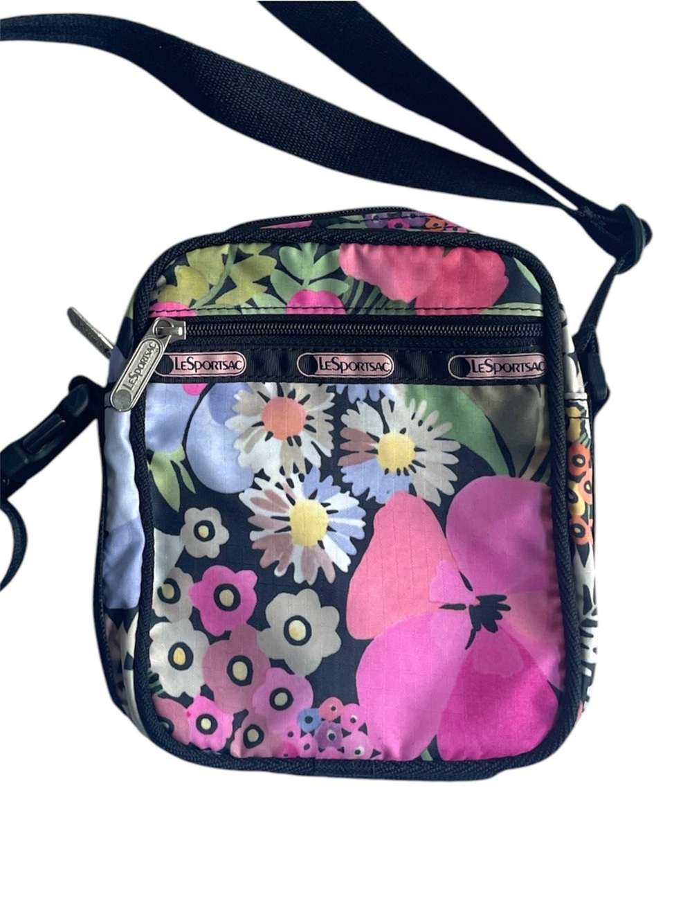 LESPORTSAC Bag Purse Madison Slim Crossbody Hello Blooms Floral Pouch Fanny Pack